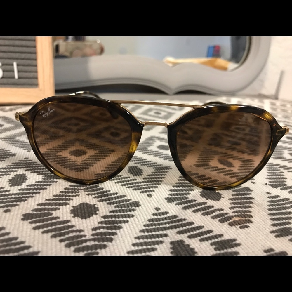 Ray ban double bridge round aviator sunglasses